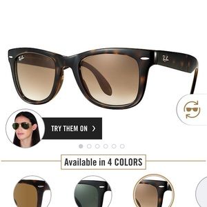 Ray Ban Wayfarer Folding Classic in tortoise.